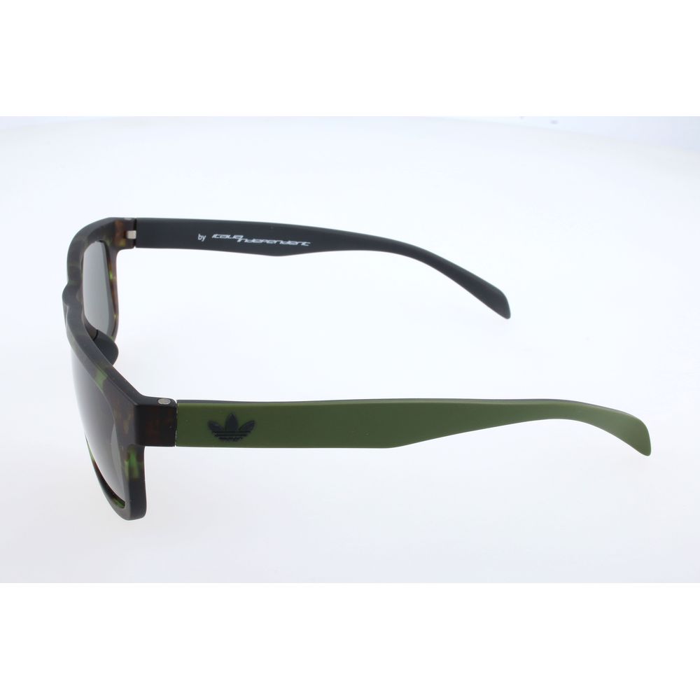 Adidas – Braune Sonnenbrille aus Kalbshaar