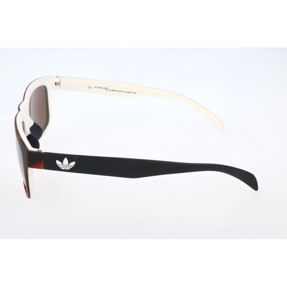 Adidas – Braune Sonnenbrille aus Kalbshaar