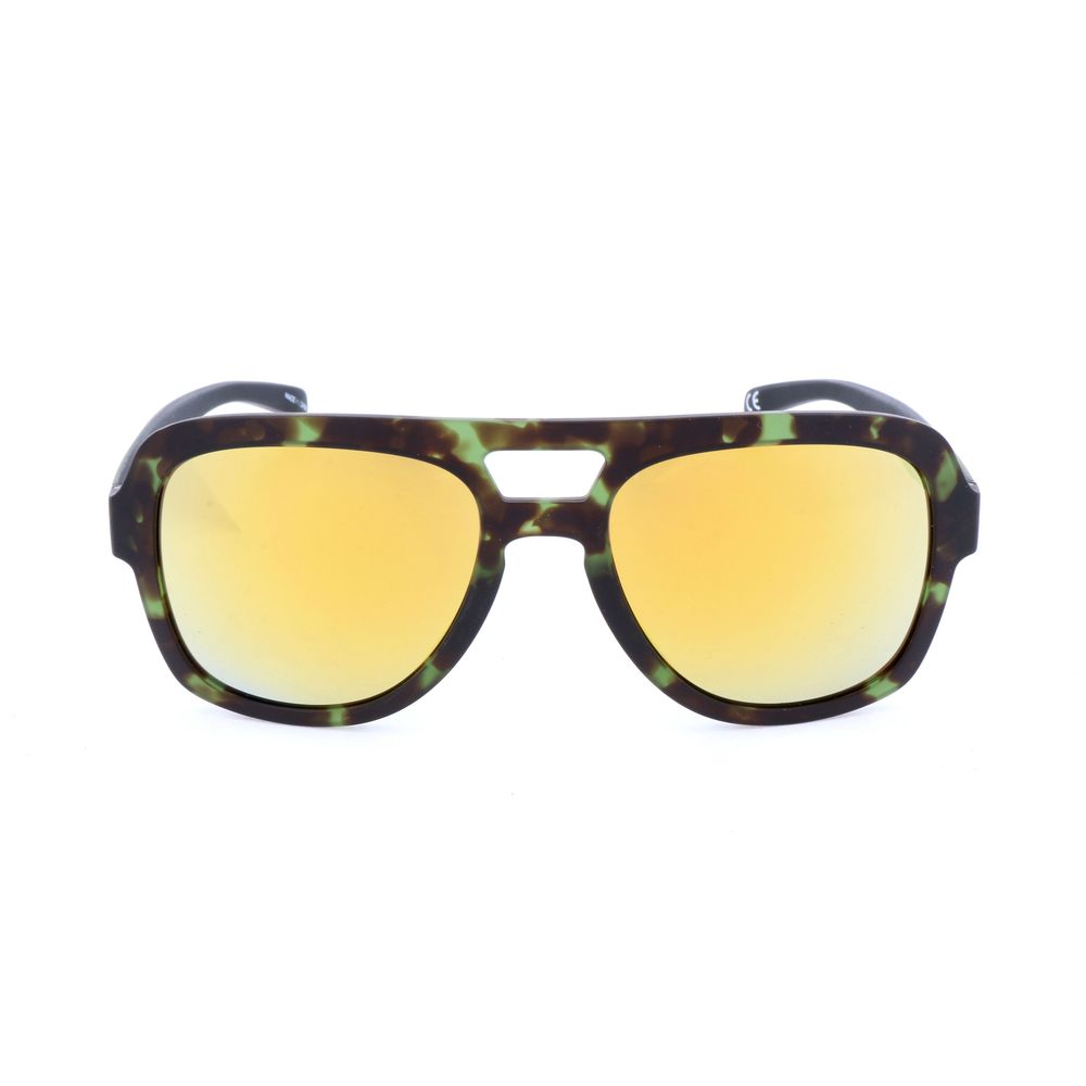 Adidas – Braune Sonnenbrille aus Kalbshaar