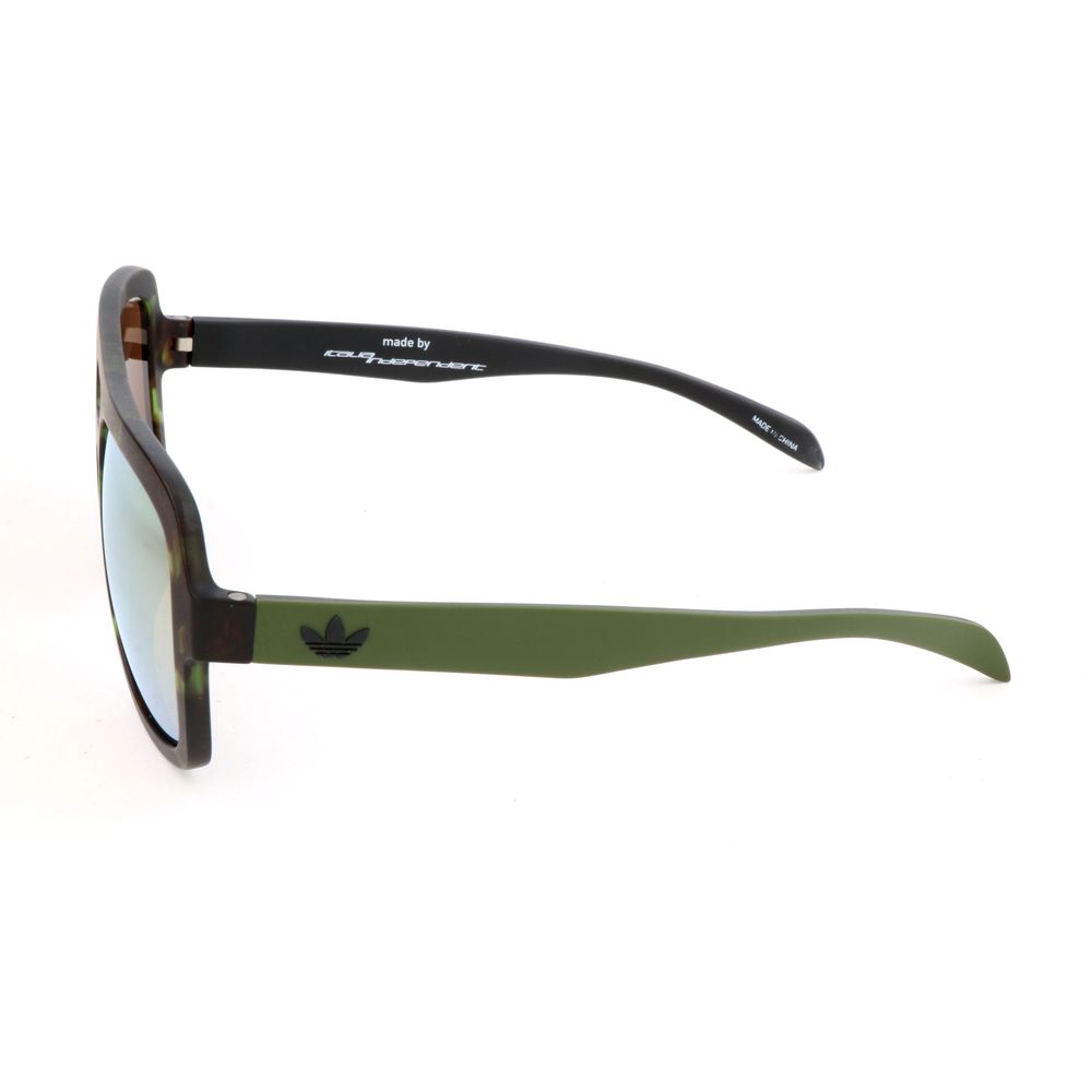 Adidas – Braune Sonnenbrille aus Kalbshaar