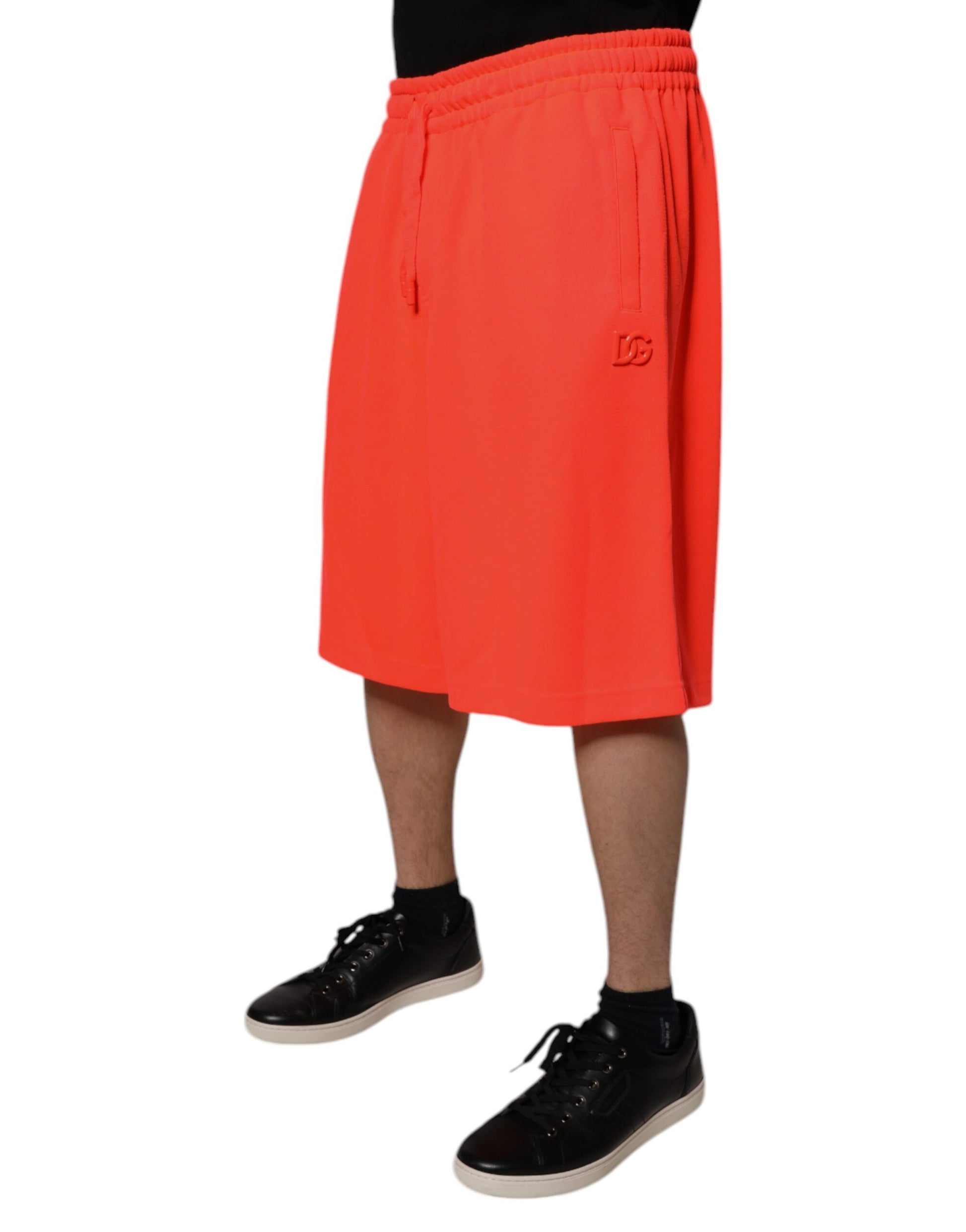 Dolce &amp; Gabbana Rote Bermudashorts aus Polyester mit mittlerer Taille für Herren