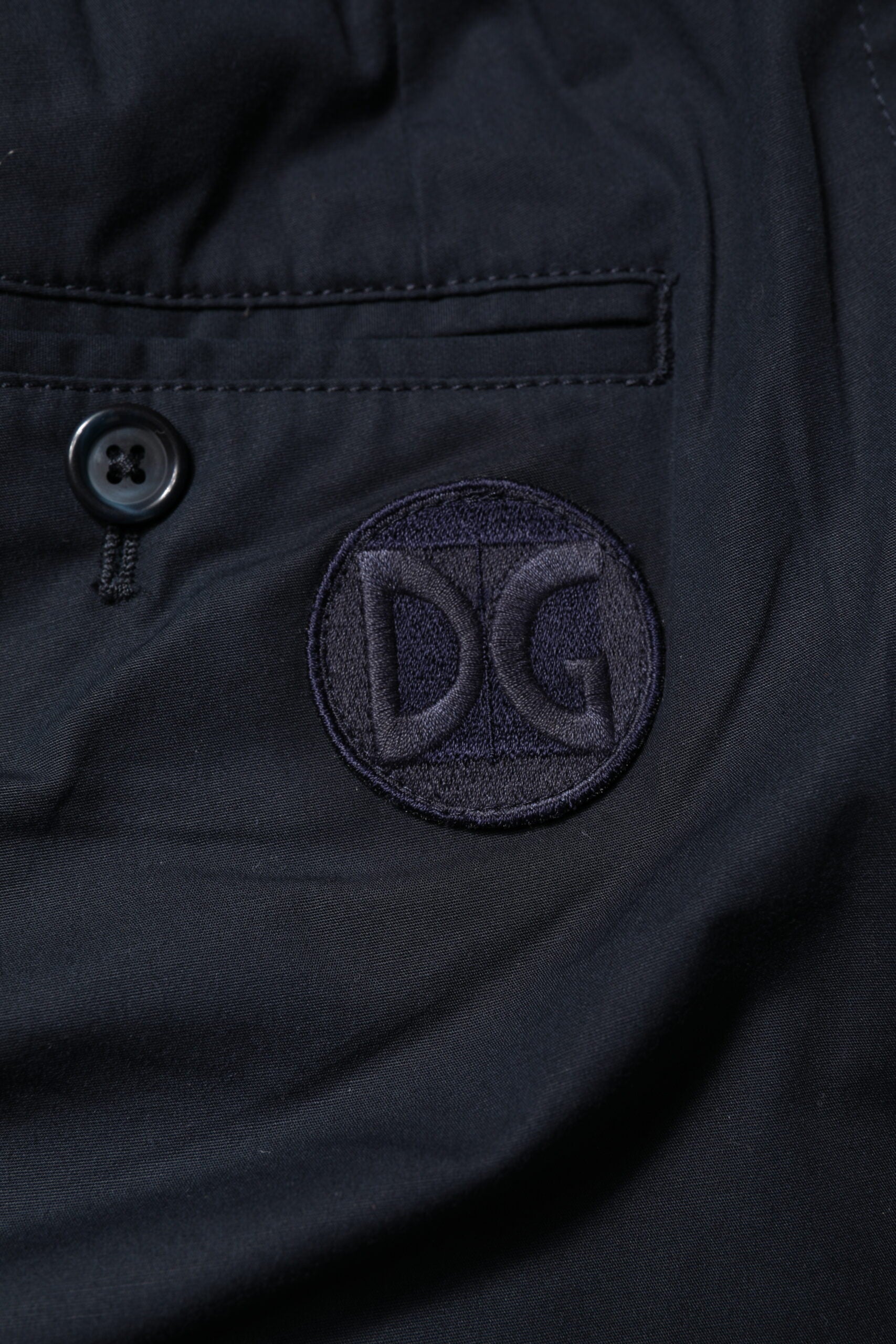 Dolce &amp; Gabbana Dunkelblaue Bermuda-Sweatshorts aus Baumwolle
