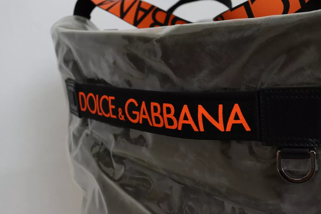 Dolce &amp; Gabbana – Grüne, übergroße Tragetasche aus Kunststoff im Fashion Expression-Stil