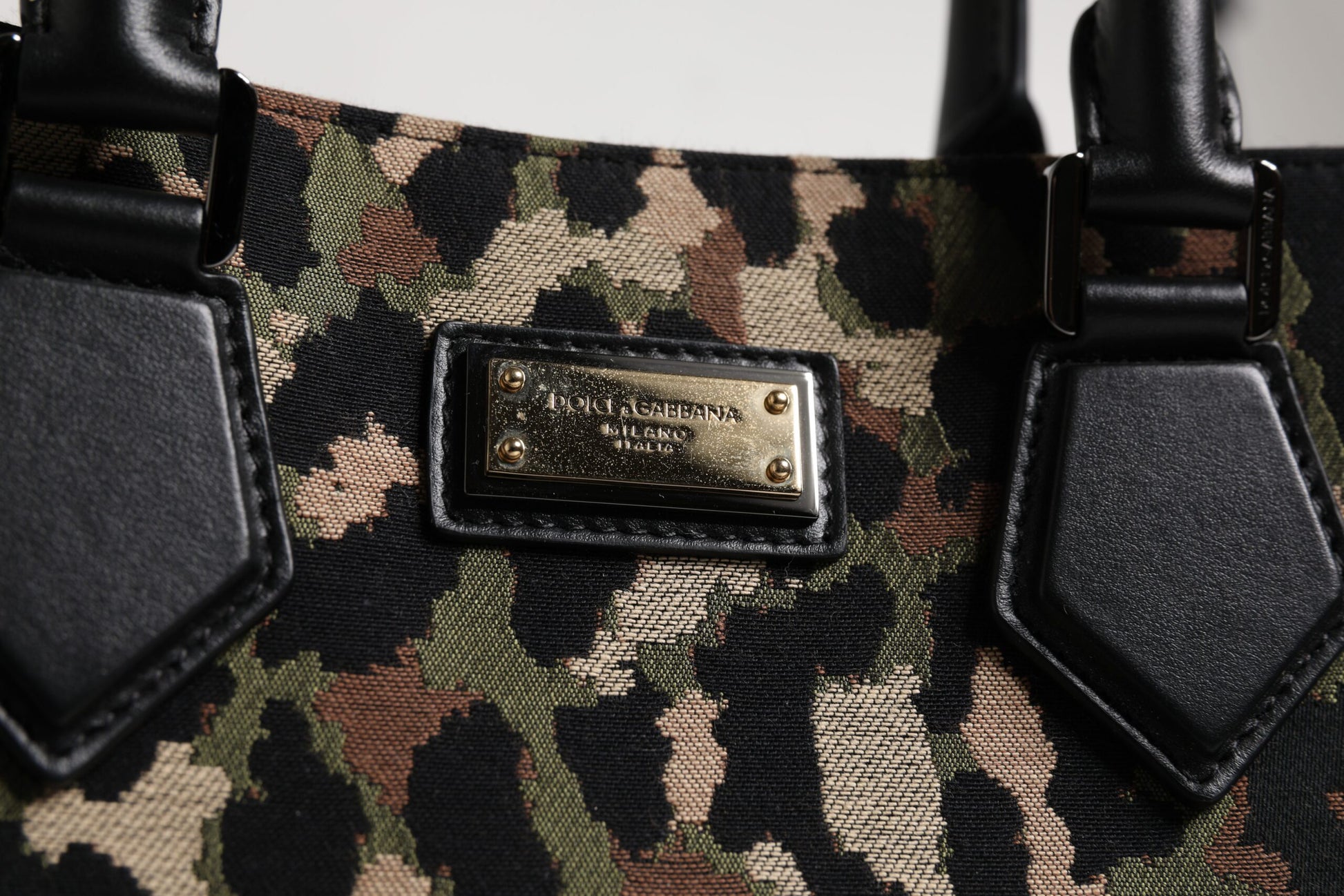 Dolce &amp; Gabbana – Mehrfarbige Einkaufstasche mit Leopardenmuster und Schultertasche