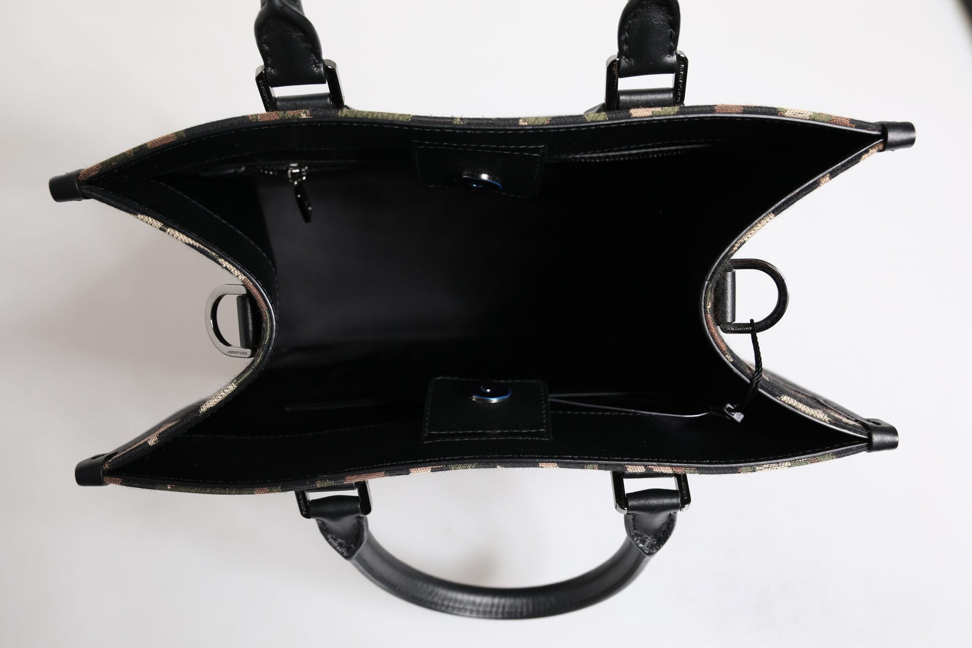 Dolce &amp; Gabbana – Mehrfarbige Einkaufstasche mit Leopardenmuster und Schultertasche