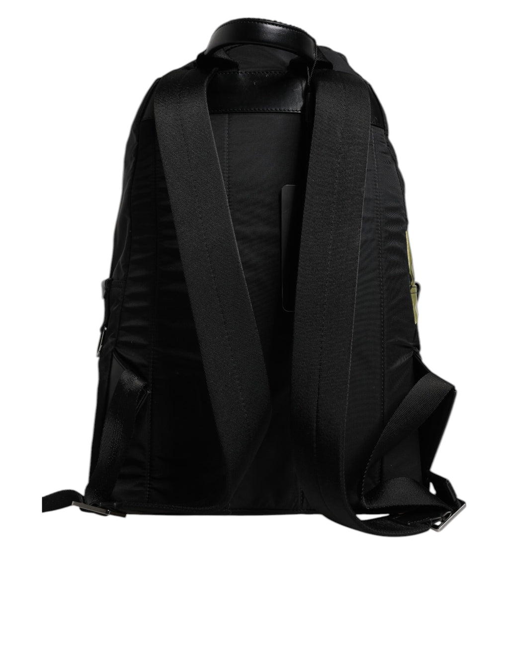 Dolce & Gabbana Black Logo Tape Polyamide School Travel Backpack Bag