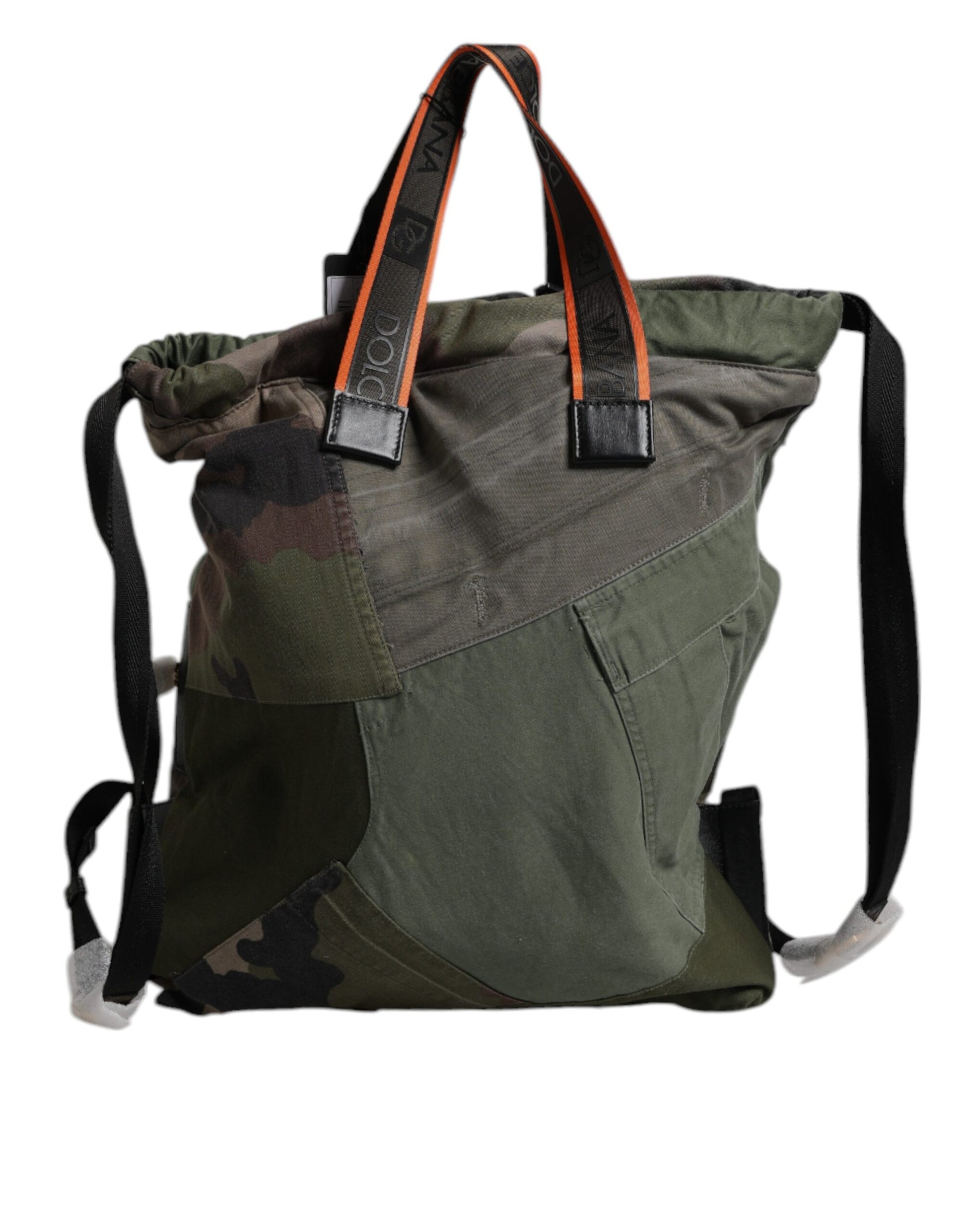 Dolce &amp; Gabbana Militärgrüner Patchwork-Rucksack