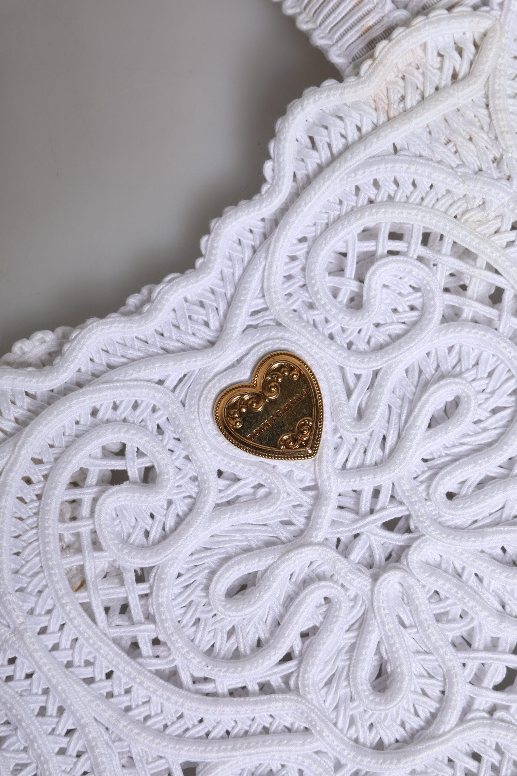 Dolce &amp; Gabbana – Weiße Einkaufstasche „Beatrice“ aus Cordonetto-Spitze