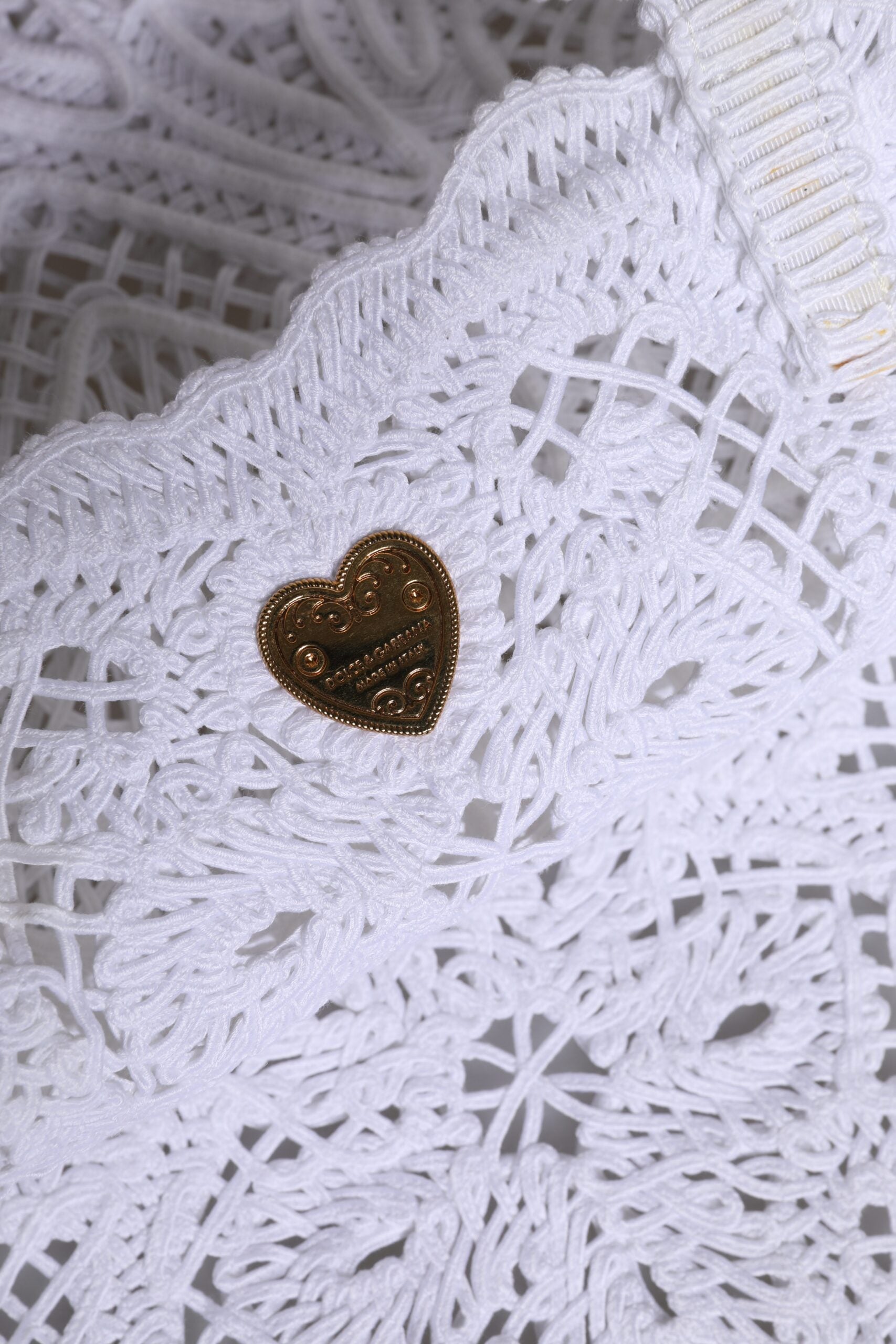 Dolce &amp; Gabbana – Weiße Einkaufstasche „Beatrice“ aus Cordonetto-Spitze