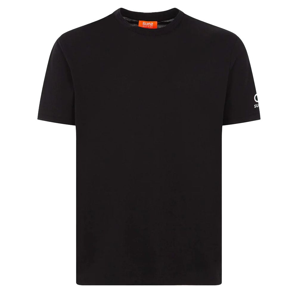Schwarzes Baumwoll-T-Shirt von Suns