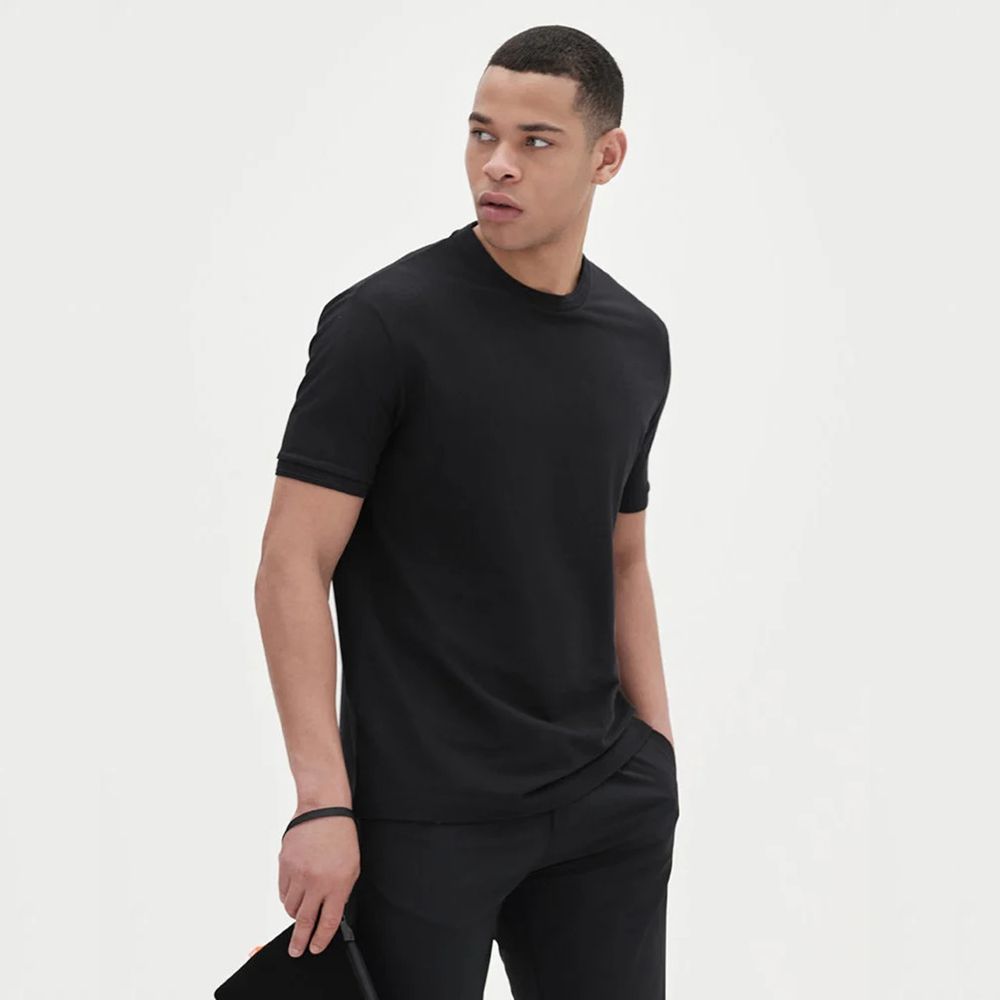Schwarzes Baumwoll-T-Shirt von Suns