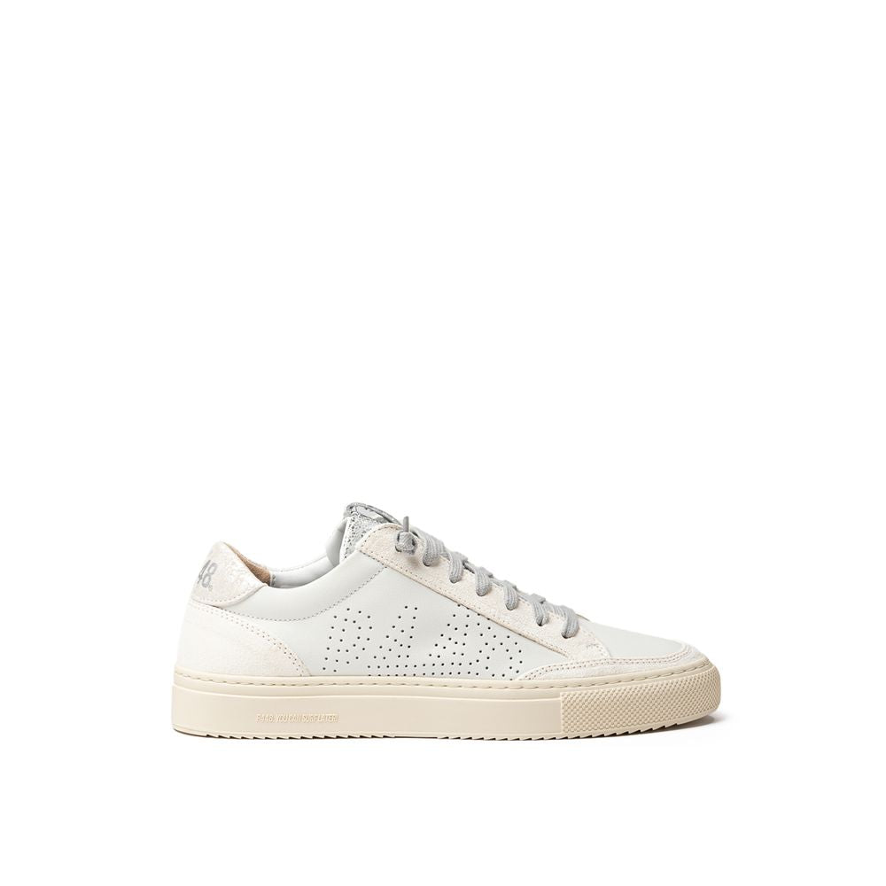 P448 Weißer Ledersneaker