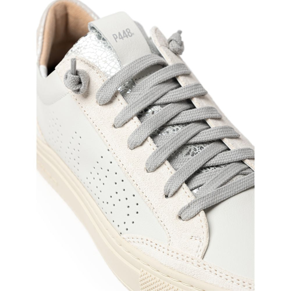 P448 Weißer Ledersneaker
