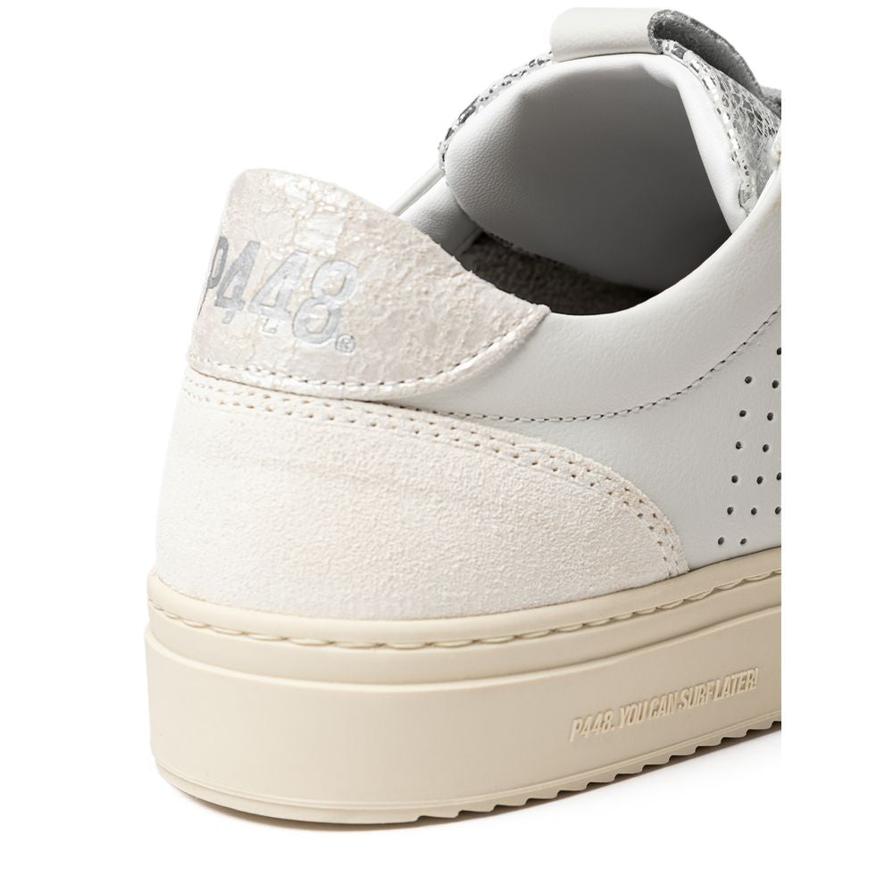 P448 Weißer Ledersneaker