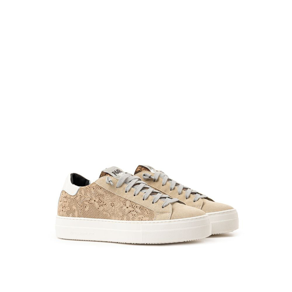 P448 Beige Ledersneaker