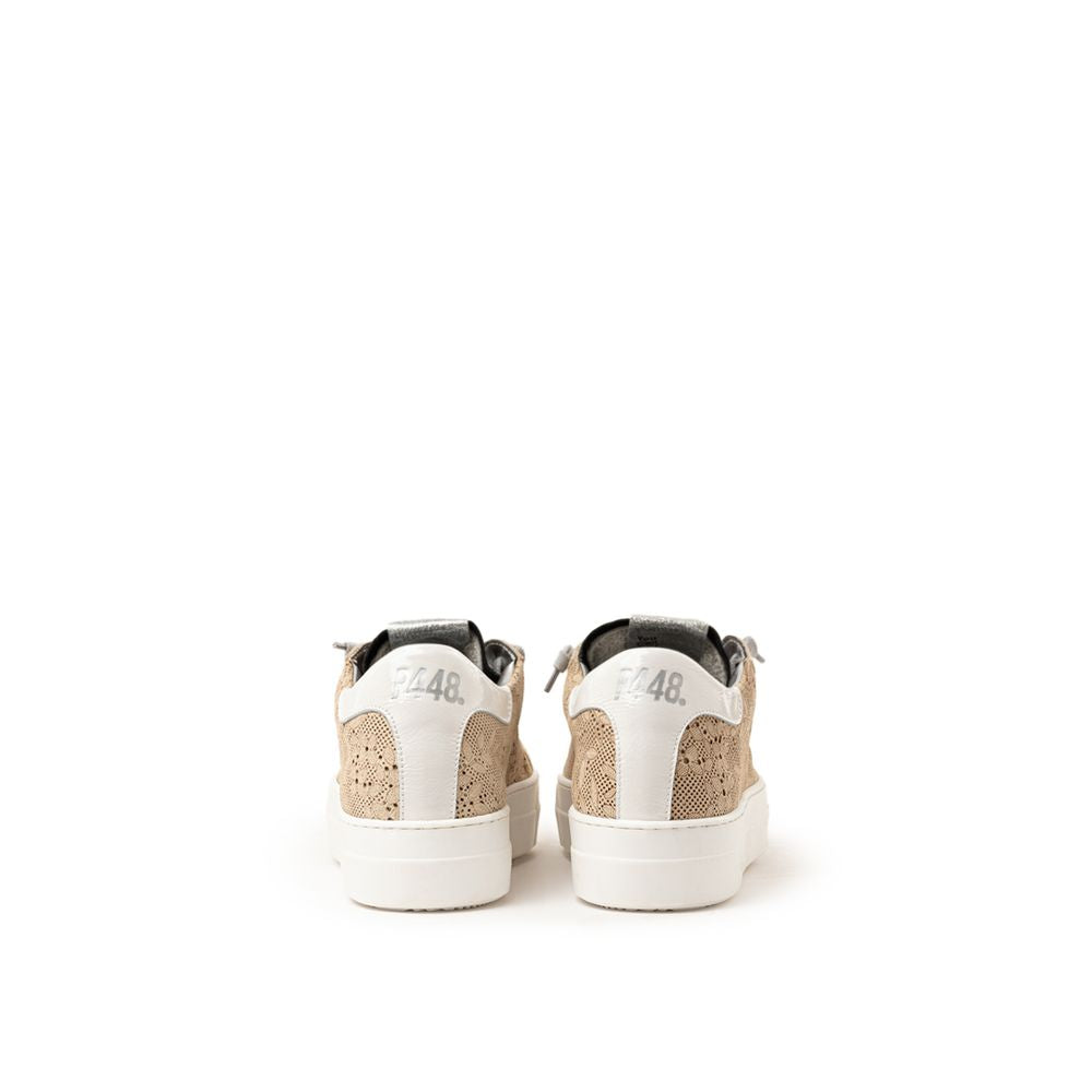 P448 Beige Ledersneaker