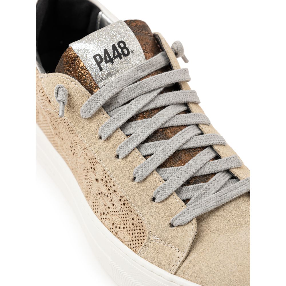 P448 Beige Ledersneaker