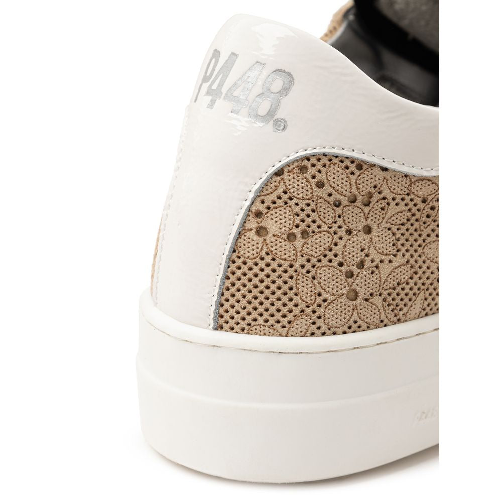 P448 Beige Ledersneaker