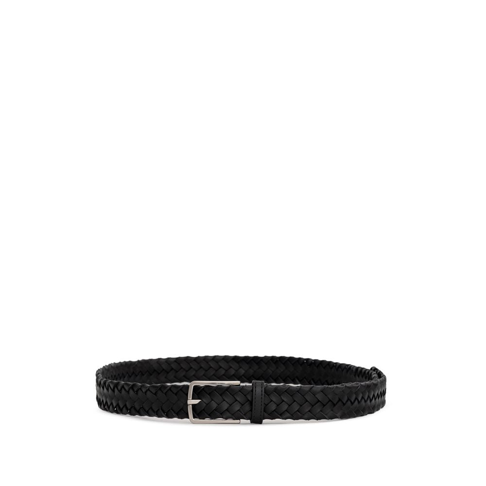 Bottega Veneta Schwarzer Ledergürtel