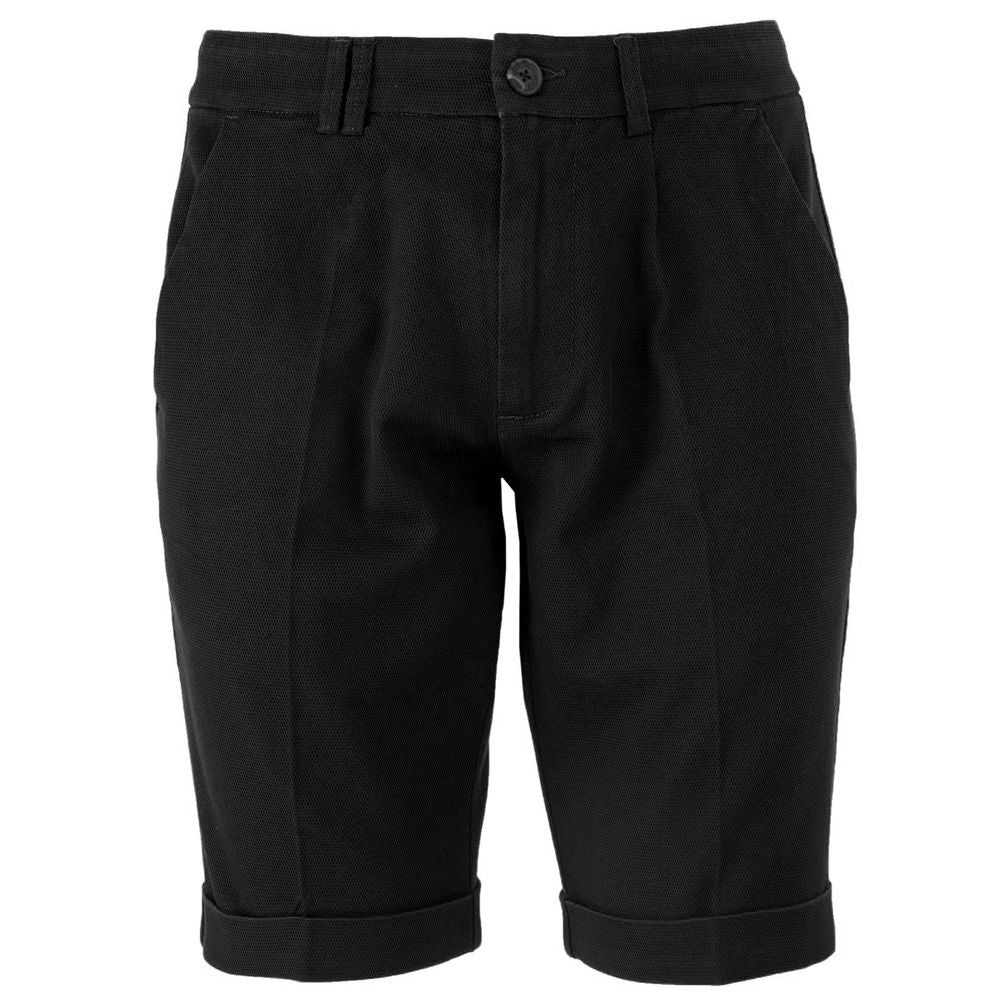 Yes Zee – Schwarze Baumwollshorts