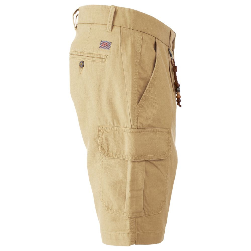 Yes Zee – Beige Baumwollshorts