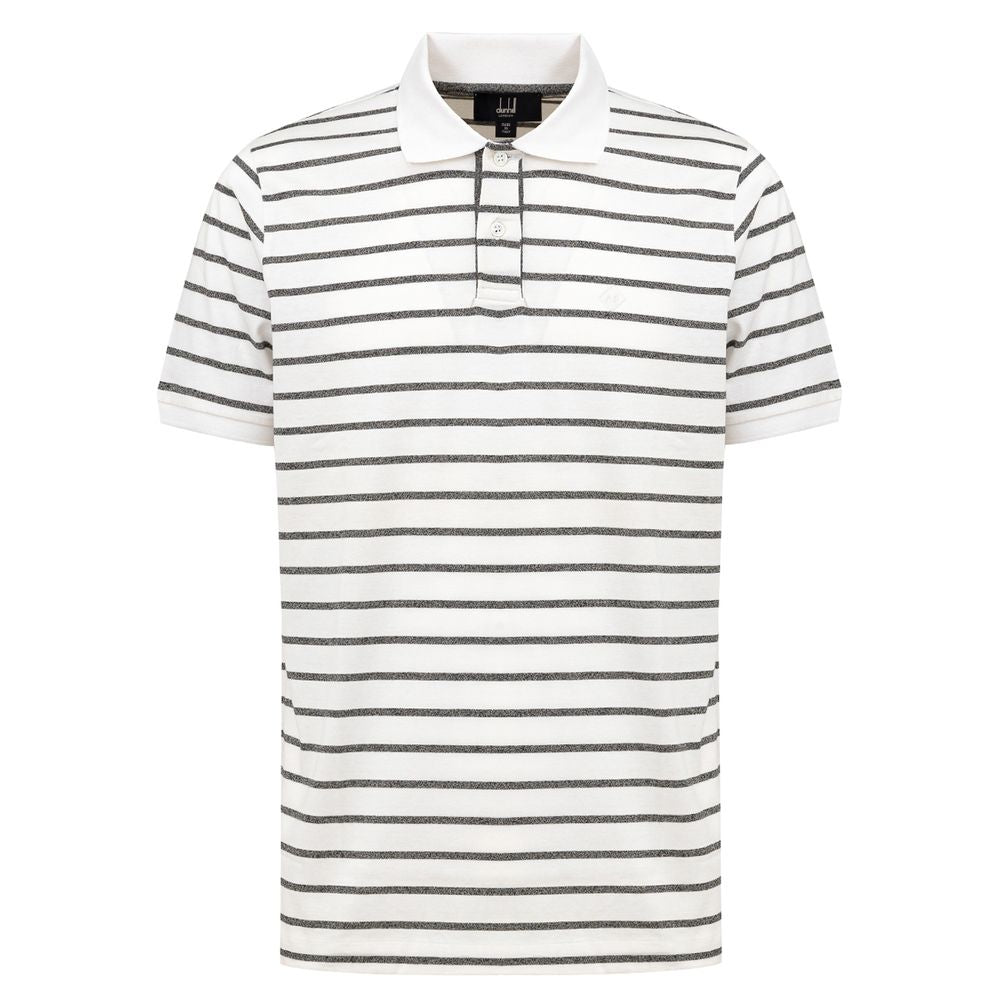 Dunhill Poloshirt aus weißer Baumwolle