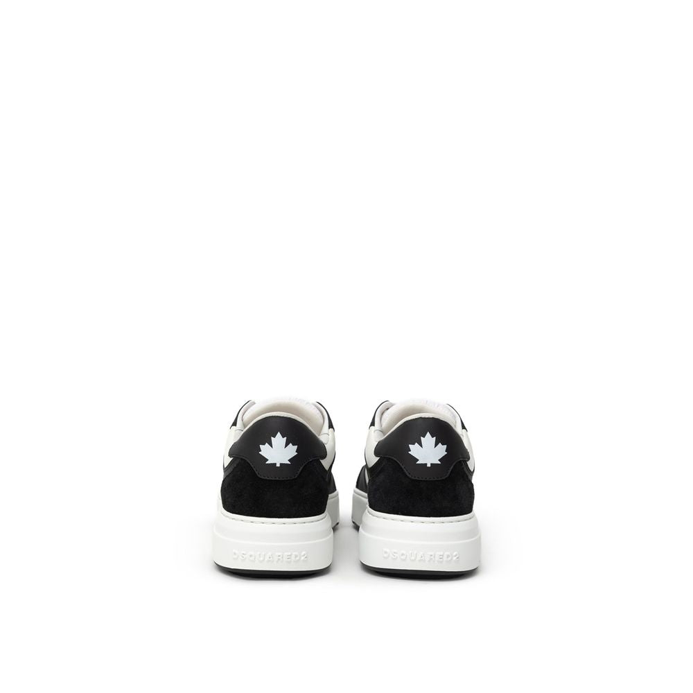 Dsquared² Schwarz-weiße Ledersneaker