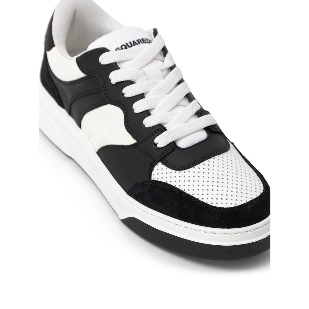 Dsquared² Schwarz-weiße Ledersneaker
