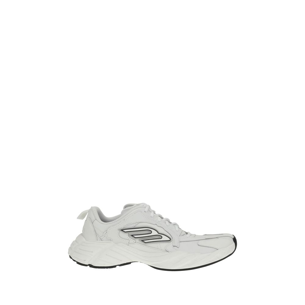 Balenciaga White Calf Leather Bos Taurus Athletic Sneakers