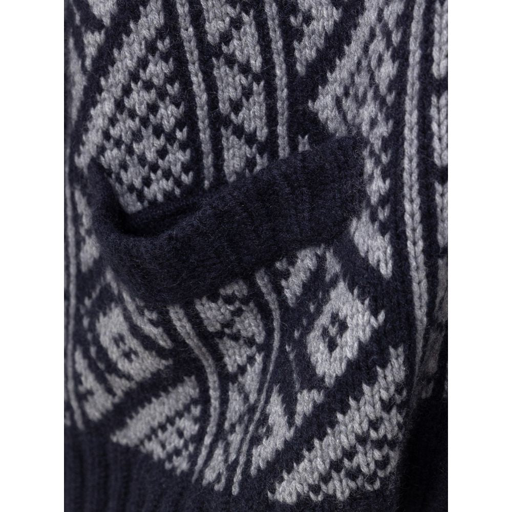 Cruciani Zweifarbige Kaschmir-Strickjacke