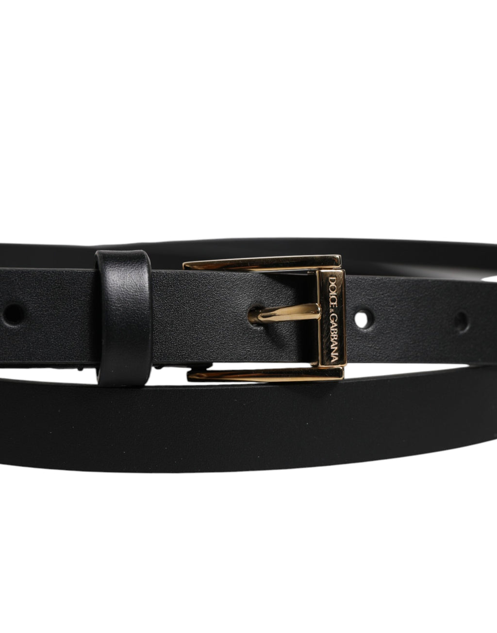 Dolce &amp; Gabbana – Klassischer Gürtel aus schwarzem Kalbsleder mit Metall-Logoschnalle