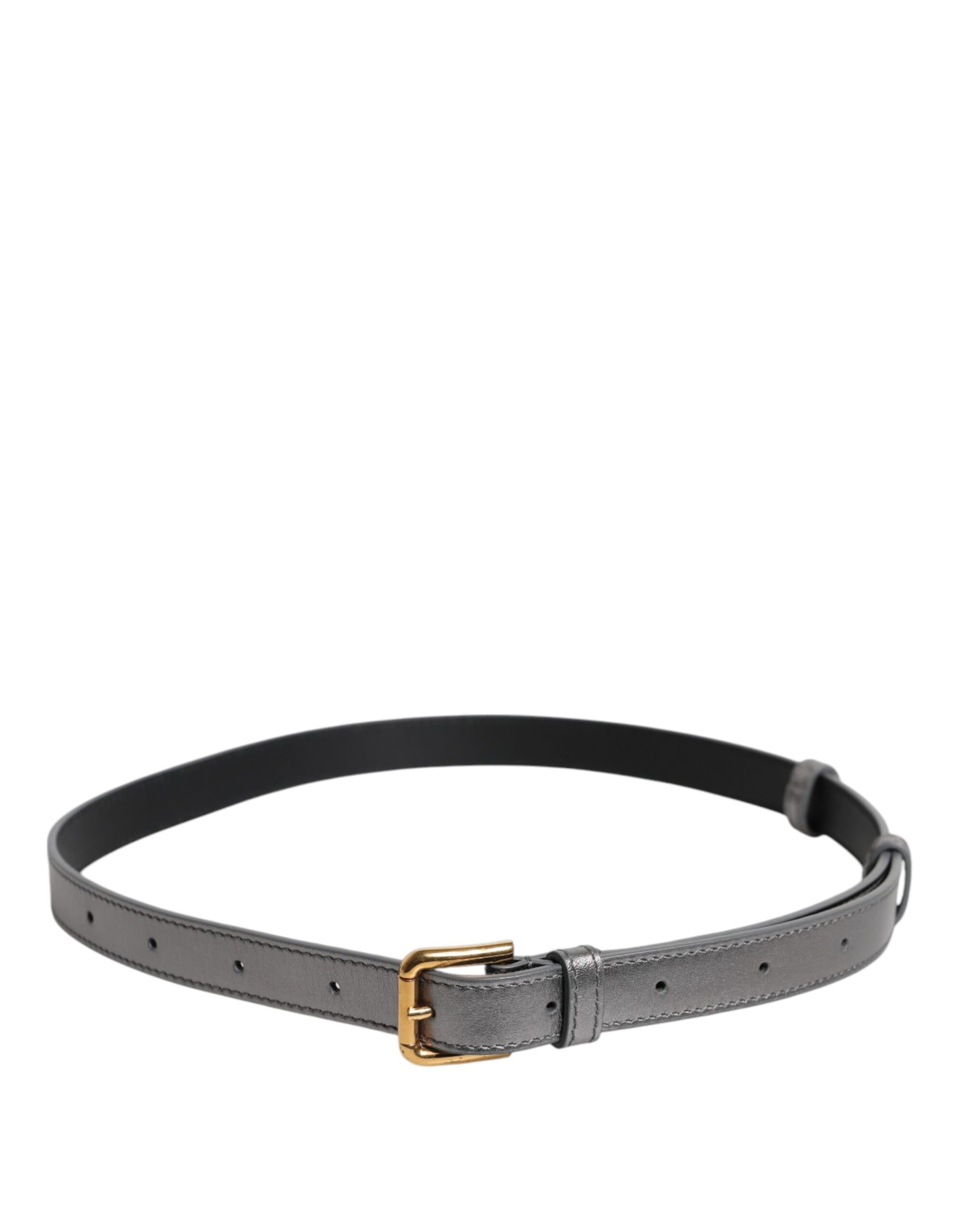Dolce &amp; Gabbana – Silberner Taillengürtel aus Metall mit eingraviertem Logo