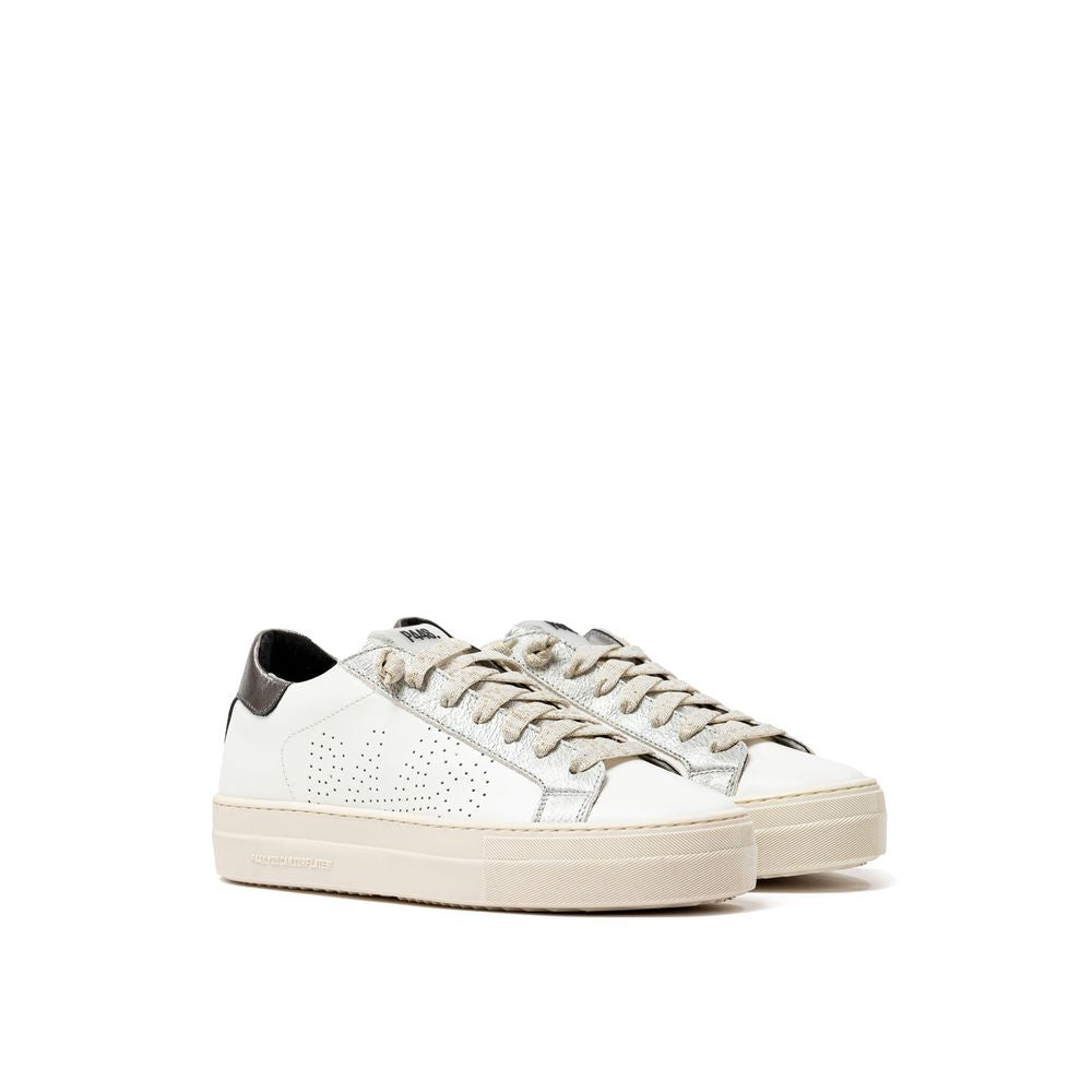 P448 Weißer Ledersneaker