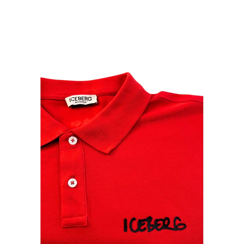 Iceberg Rotes Poloshirt aus Baumwolle für Herren