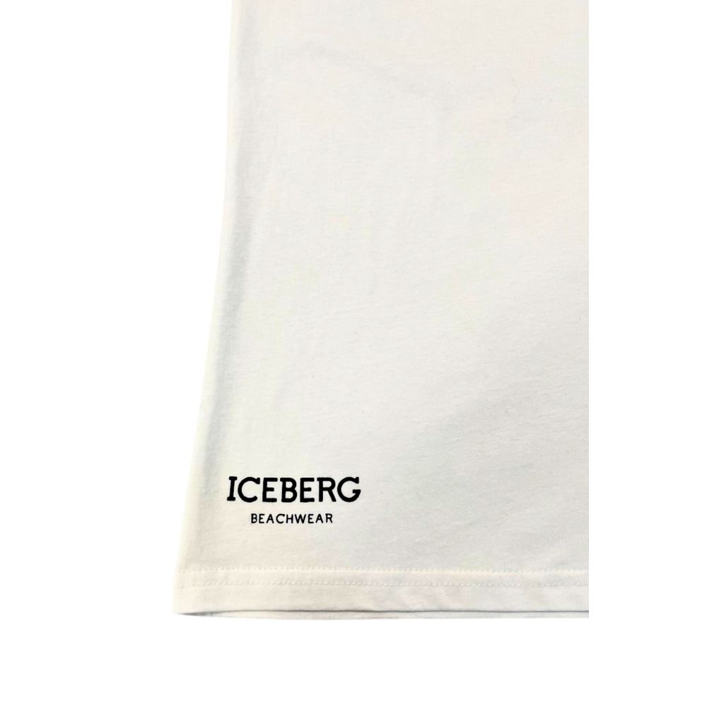 Iceberg Weißes Herren-T-Shirt aus Baumwolle