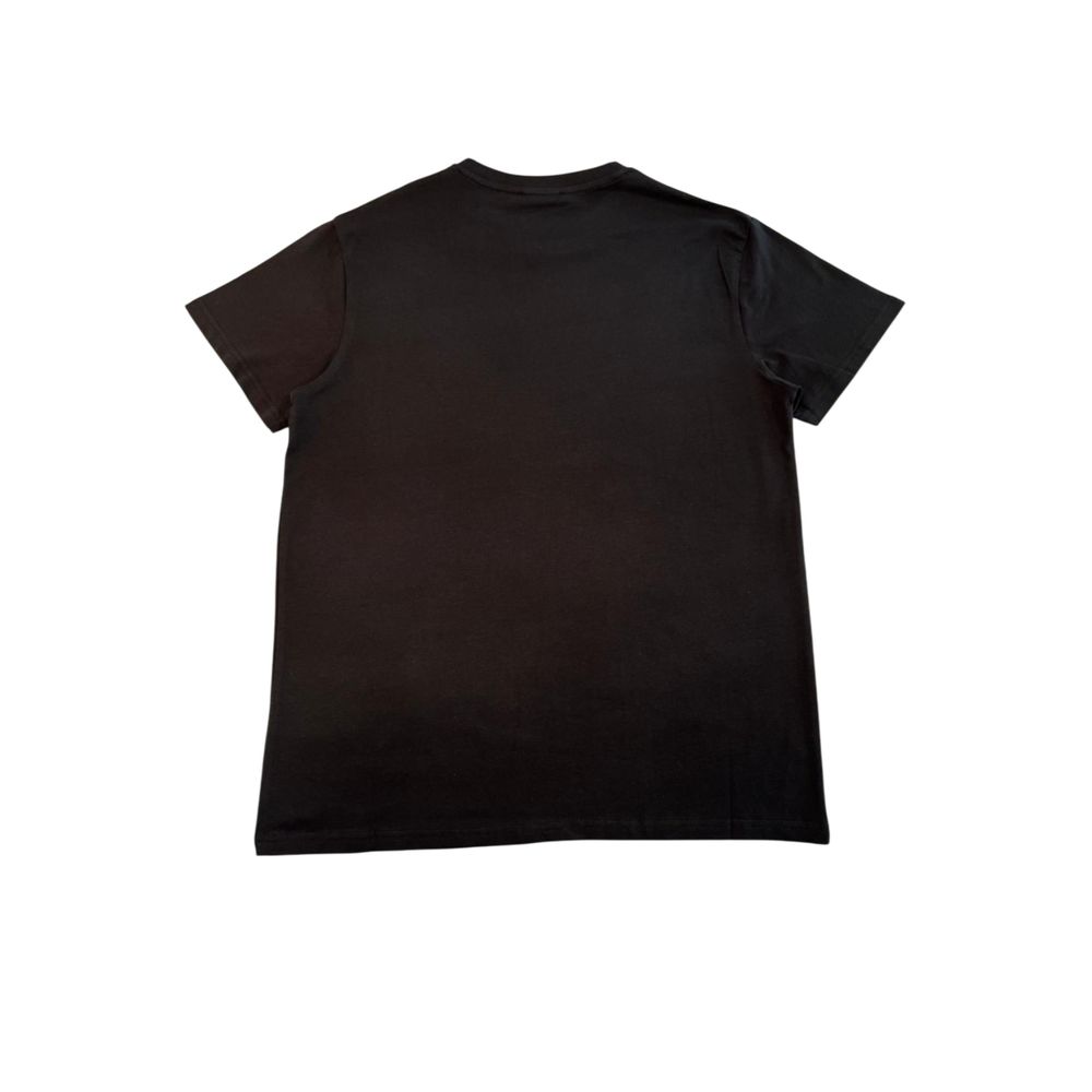 Iceberg Schwarzes Herren-T-Shirt aus Baumwolle