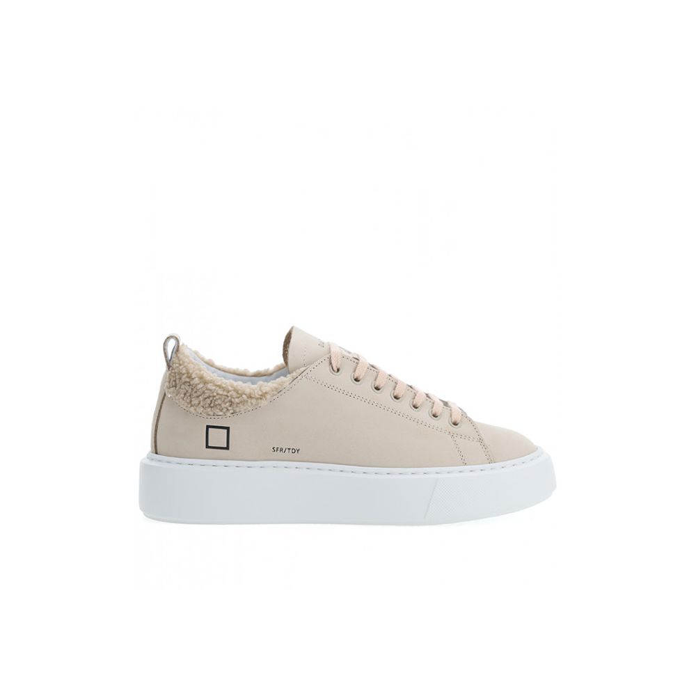 DATE Beige Ledersneaker