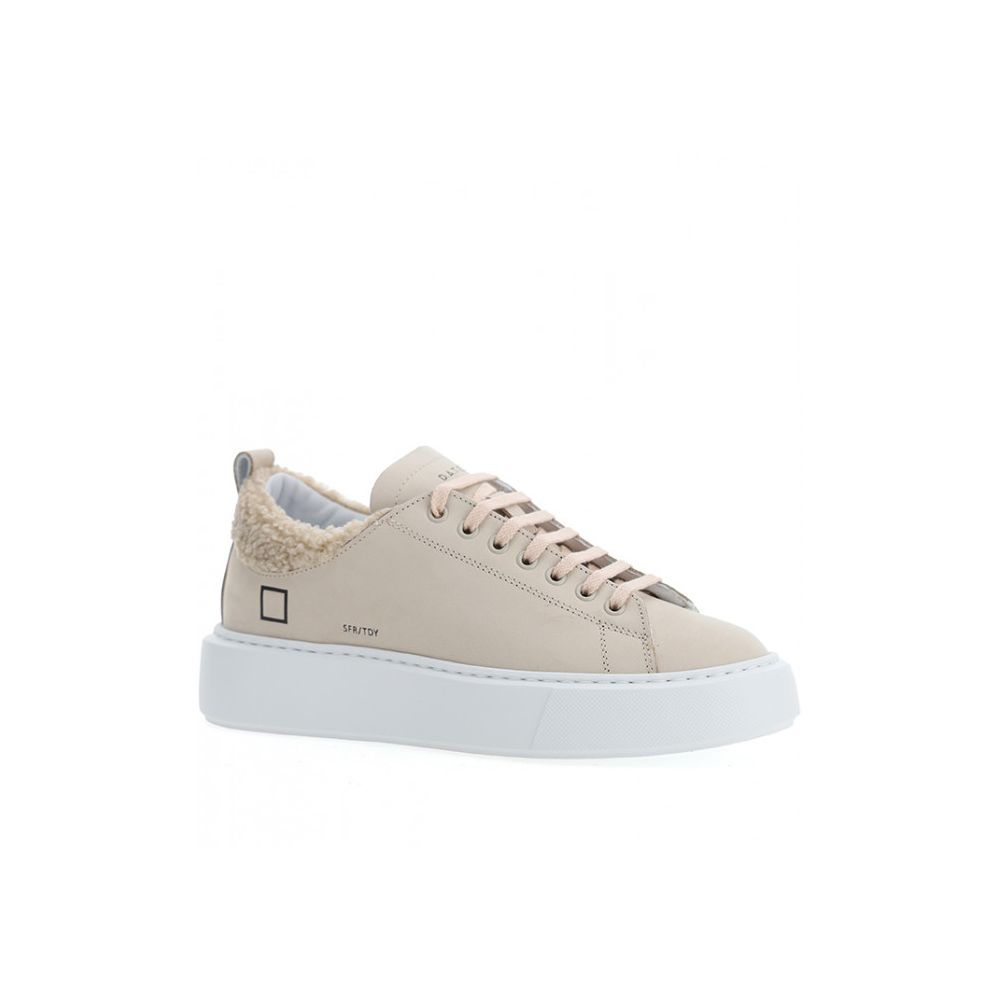 DATE Beige Ledersneaker