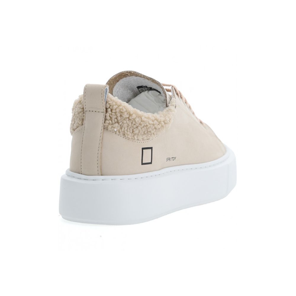 DATE Beige Ledersneaker
