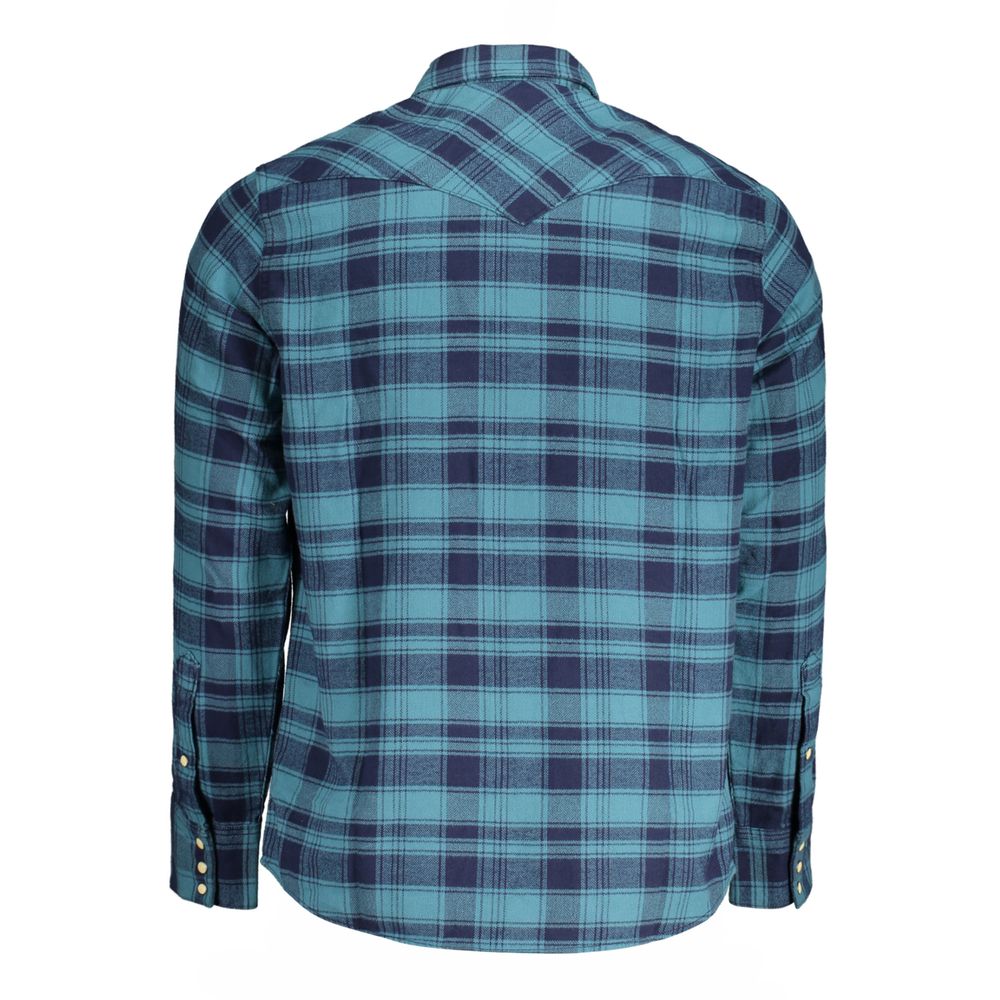 Wrangler – Blaues Baumwollhemd
