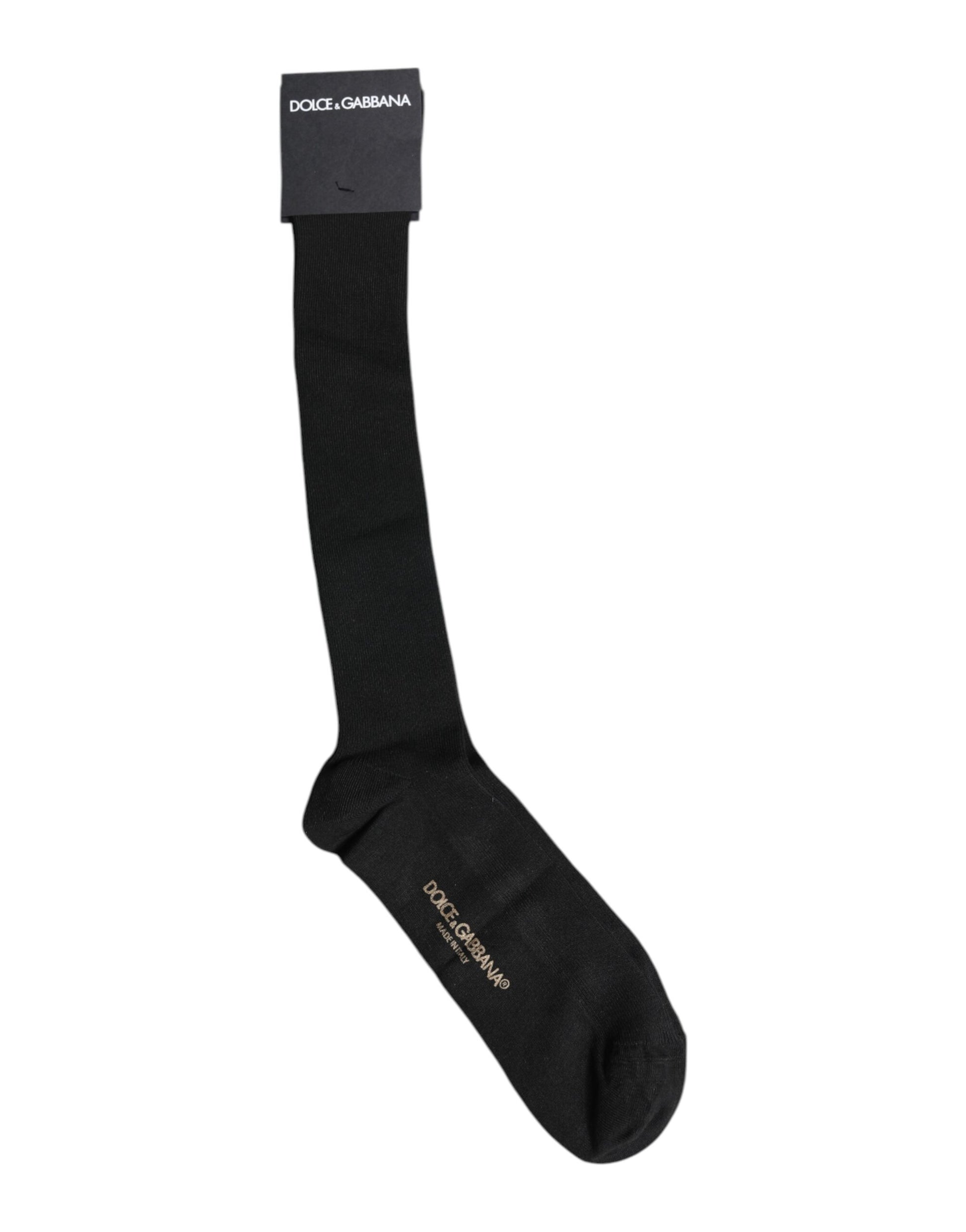 Dolce &amp; Gabbana – Wadensocken aus schwarzer Viskose mit Logo
