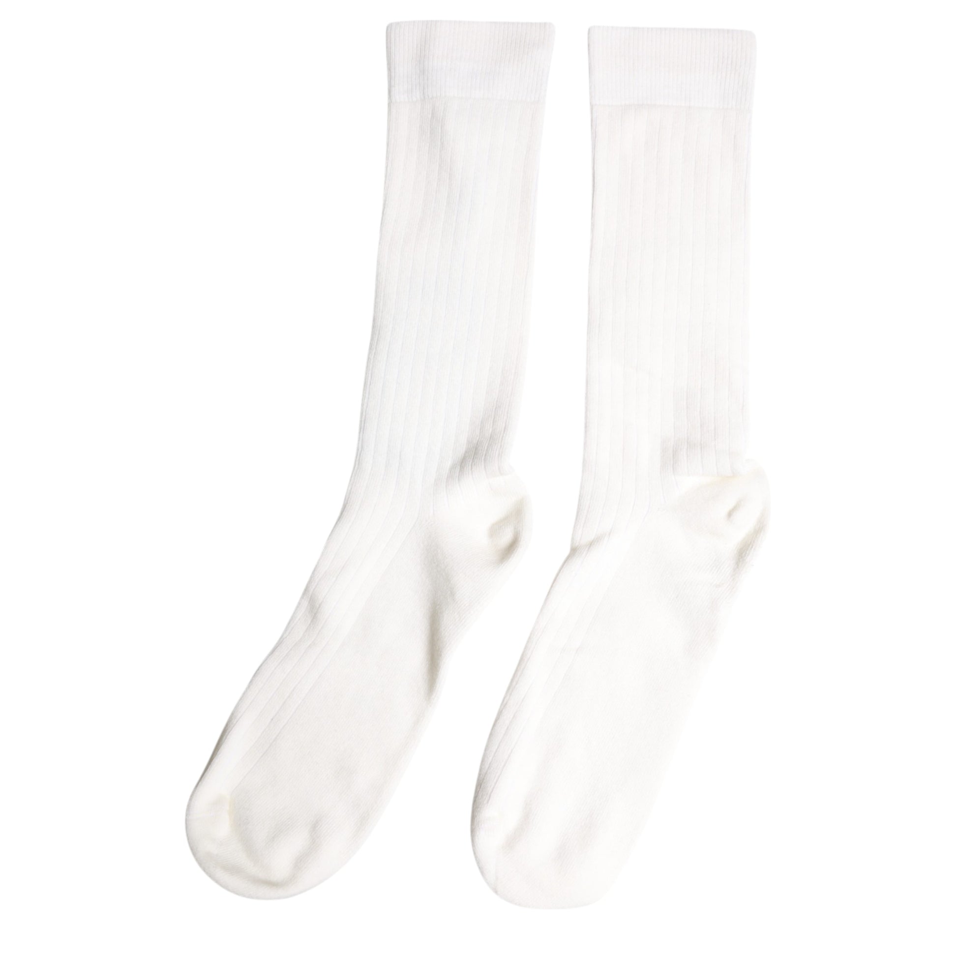 Dolce &amp; Gabbana – Wadenlange Herrensocken aus weißer Baumwolle