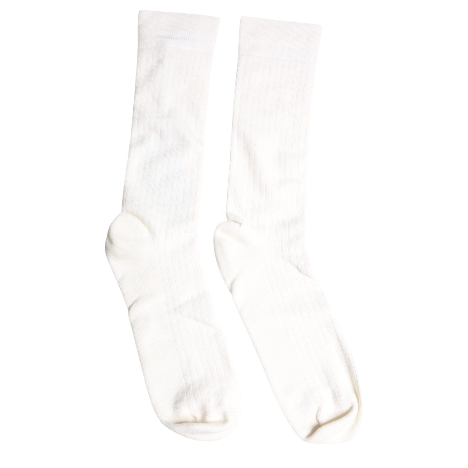 Dolce &amp; Gabbana – Wadenlange Herrensocken aus weißer Baumwolle