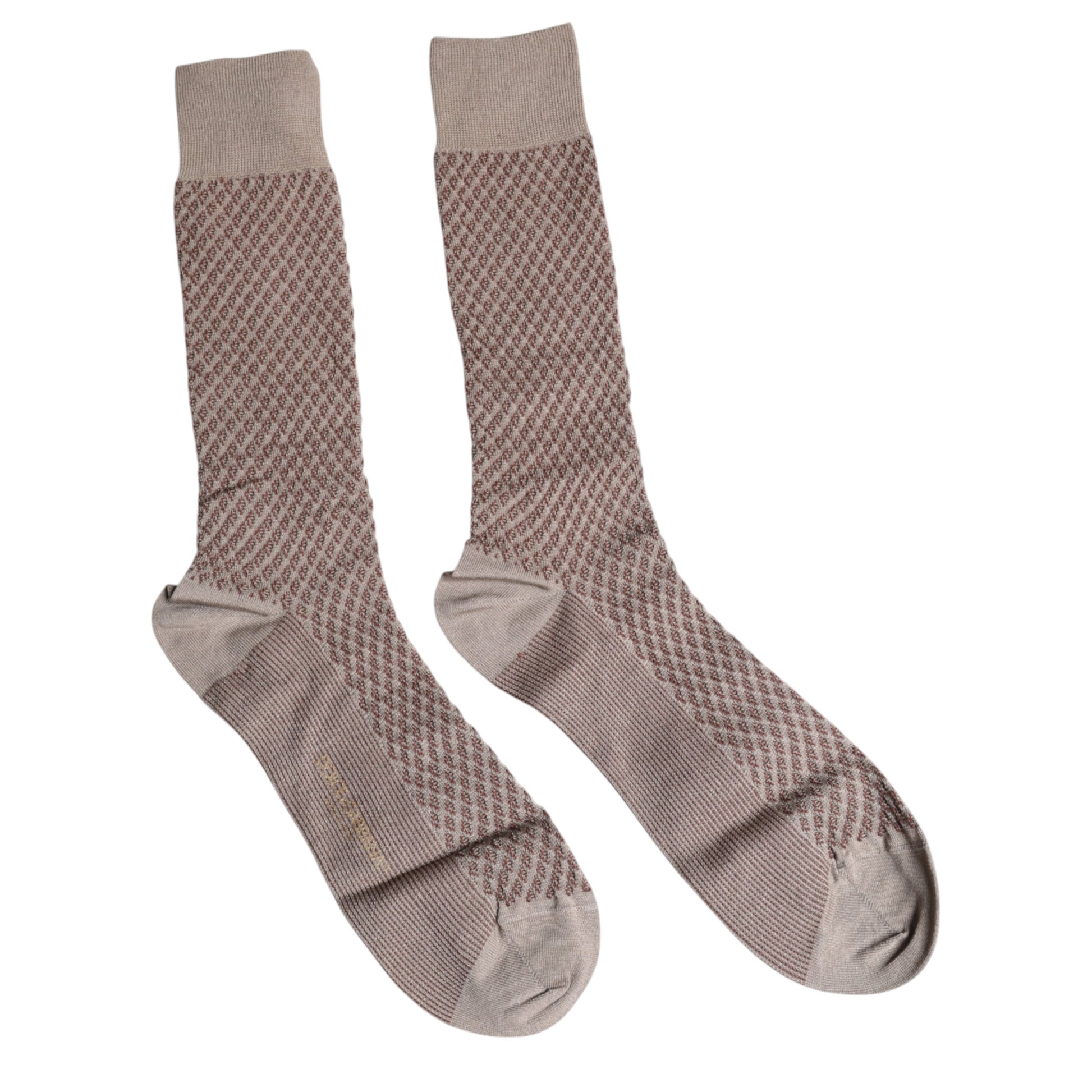 Dolce &amp; Gabbana – Wadenlange Herrensocken mit einfarbigem DG-Logo in Braun