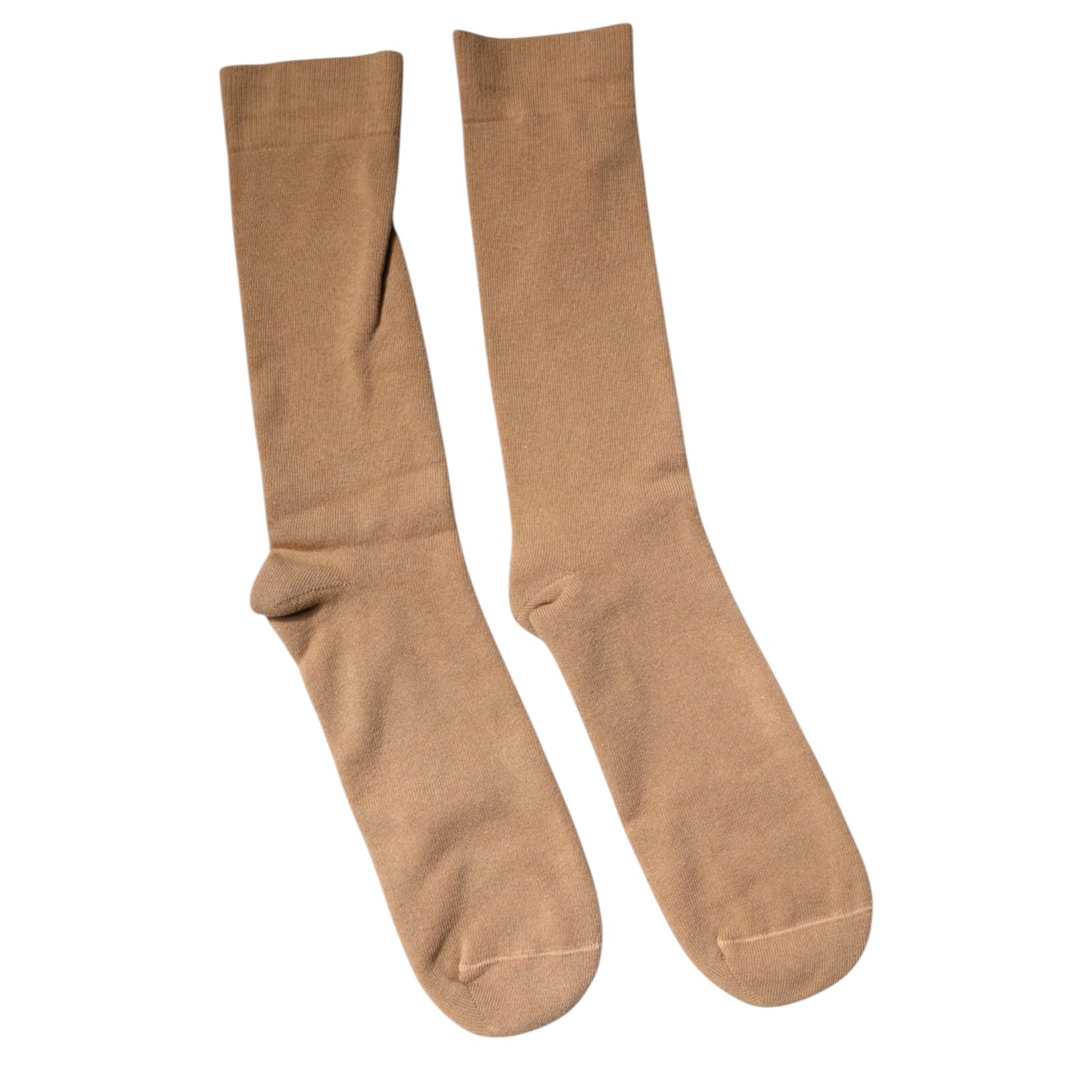Dolce &amp; Gabbana – Wadenlange Herrensocken aus massiver Baumwolle in Braun
