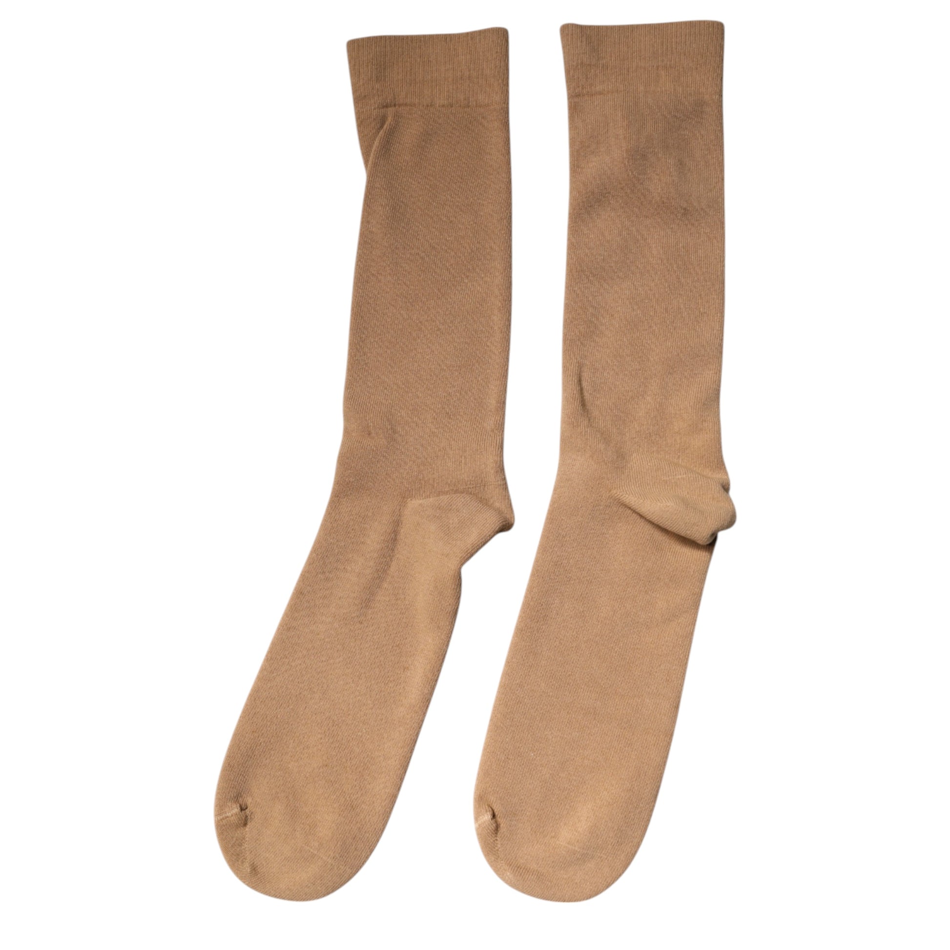 Dolce &amp; Gabbana – Wadenlange Herrensocken aus massiver Baumwolle in Braun