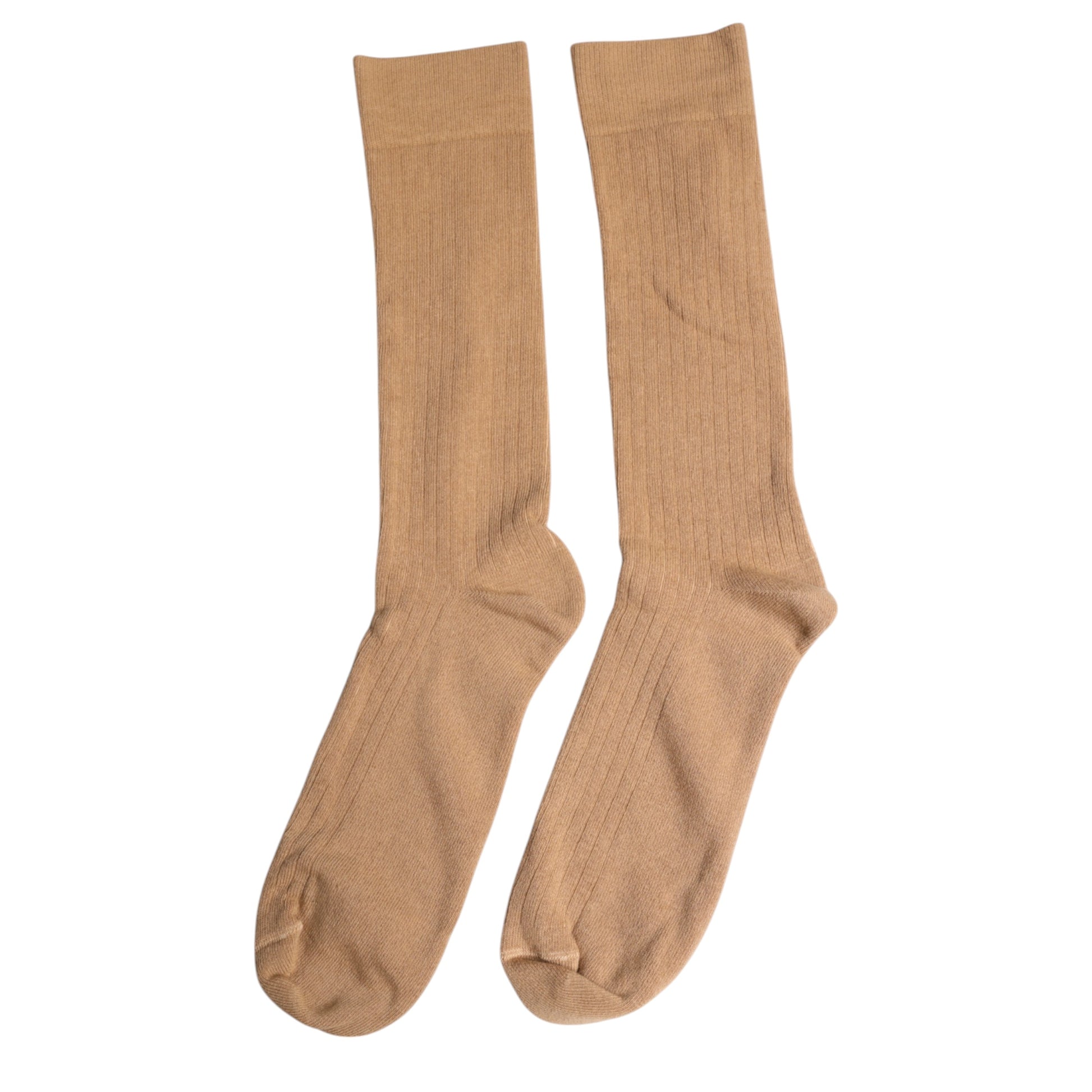 Dolce &amp; Gabbana – Wadenlange Herrensocken aus massiver Baumwolle in Braun