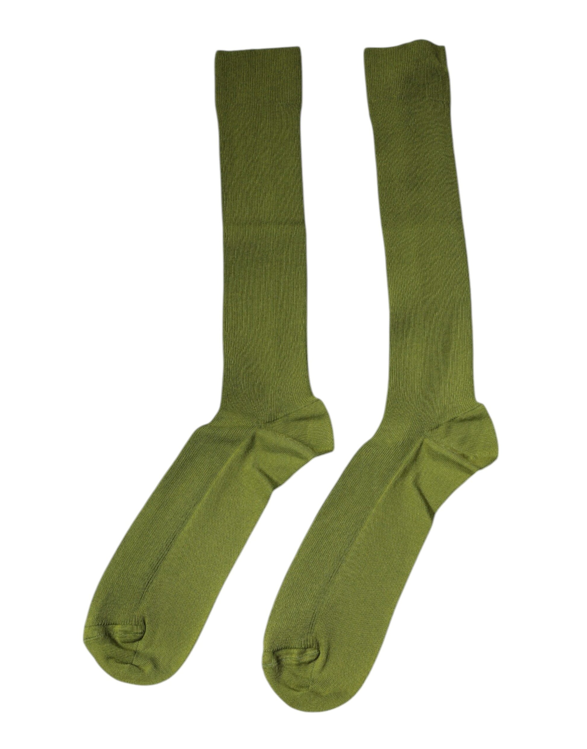 Dolce &amp; Gabbana – Wadensocken aus grüner Baumwolle mit Logo