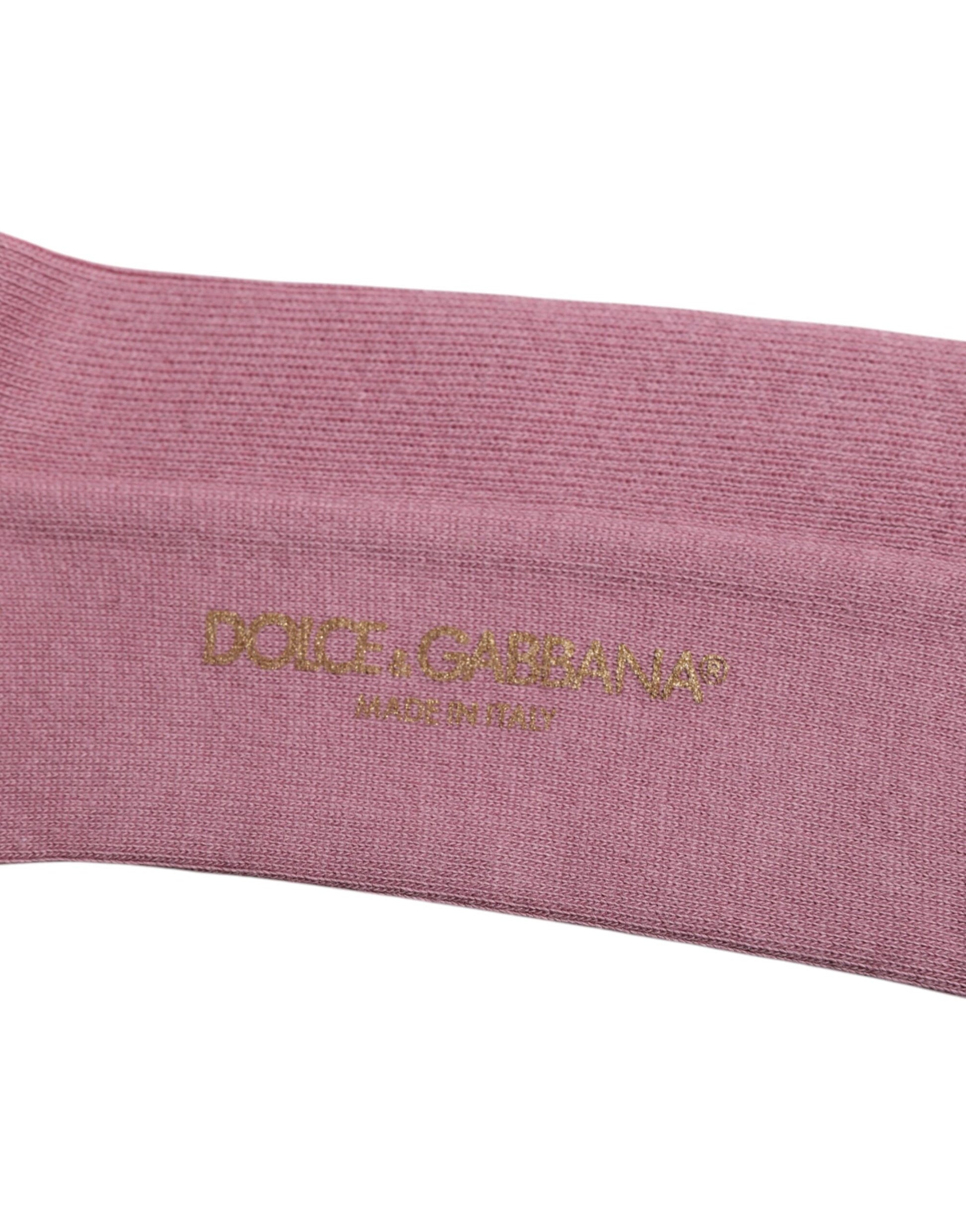 Dolce &amp; Gabbana – Wadensocken aus rosa Baumwolle