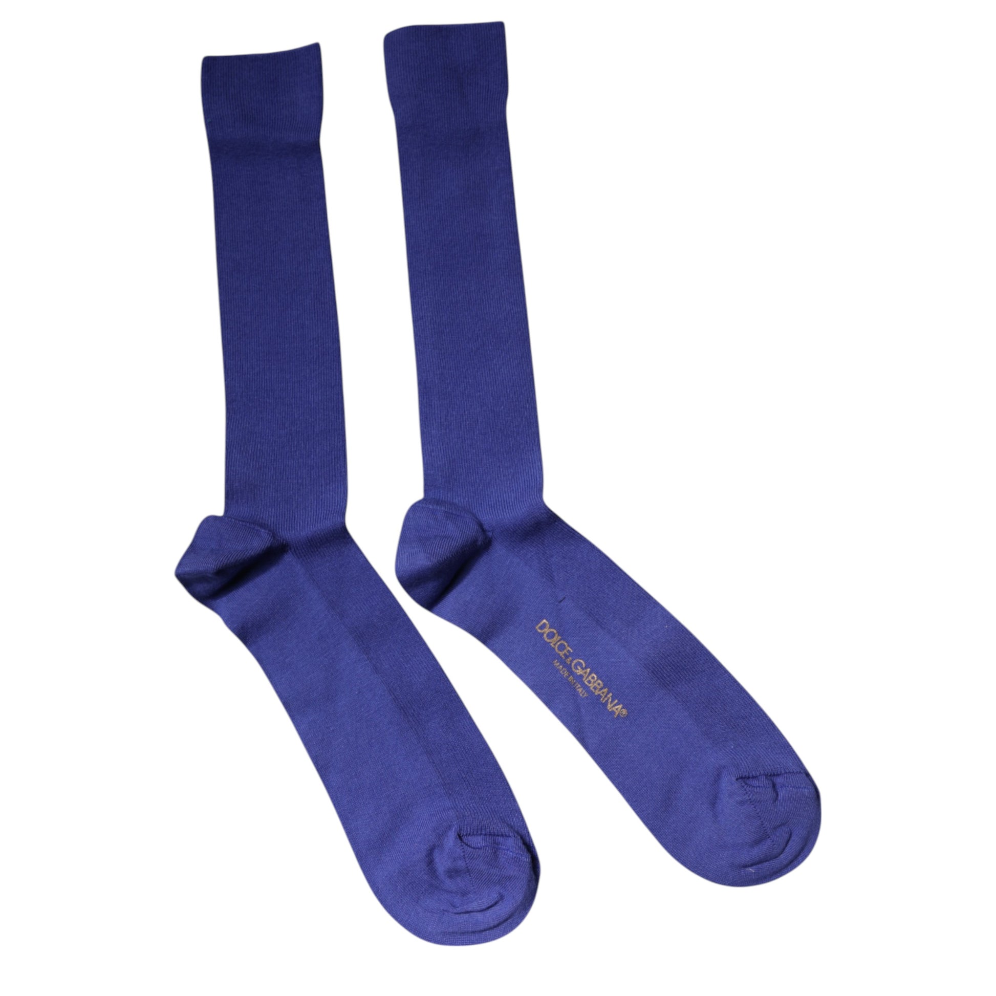 Dolce &amp; Gabbana – Wadensocken aus violetter Baumwolle mit Logo